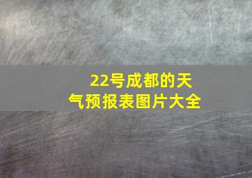 22号成都的天气预报表图片大全