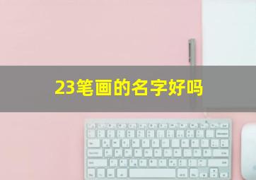 23笔画的名字好吗