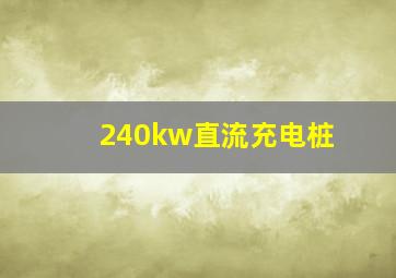 240kw直流充电桩