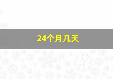 24个月几天