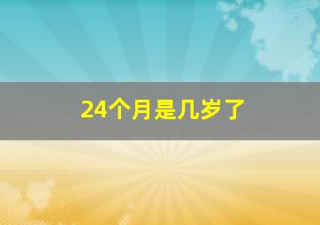 24个月是几岁了