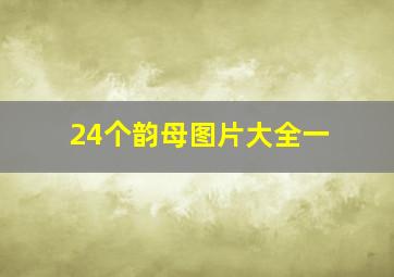 24个韵母图片大全一