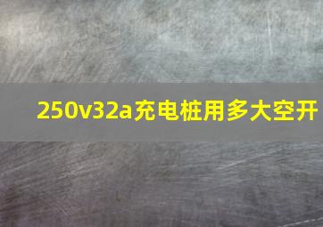 250v32a充电桩用多大空开