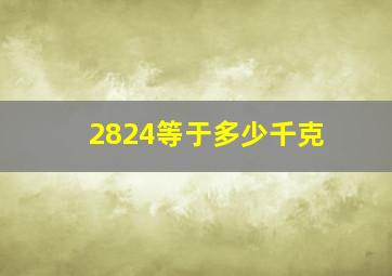 2824等于多少千克