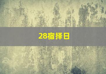 28宿择日