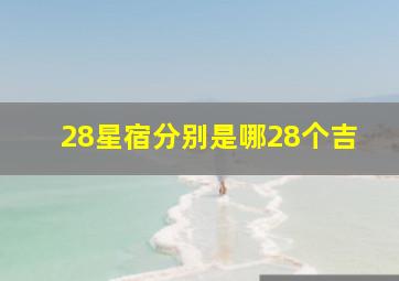 28星宿分别是哪28个吉