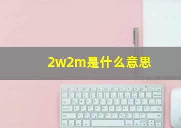 2w2m是什么意思