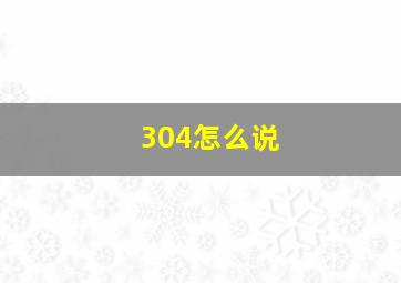 304怎么说