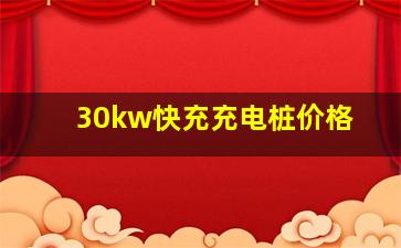 30kw快充充电桩价格