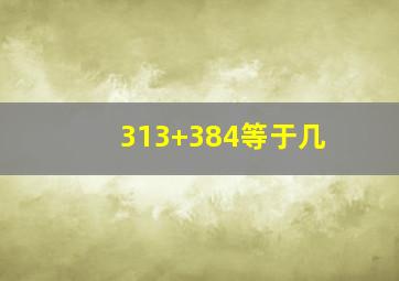 313+384等于几