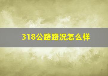 318公路路况怎么样