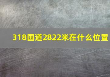 318国道2822米在什么位置