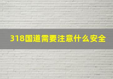 318国道需要注意什么安全