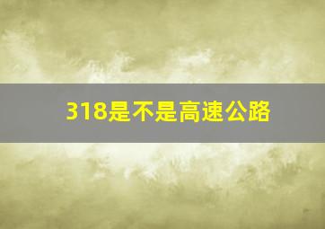 318是不是高速公路