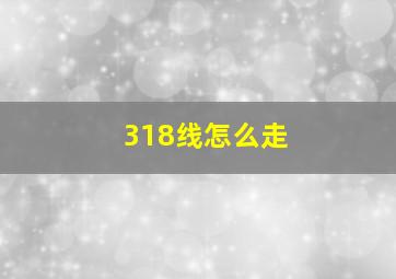 318线怎么走