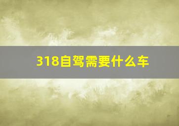 318自驾需要什么车