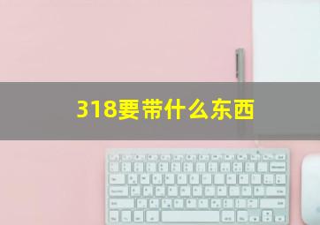 318要带什么东西