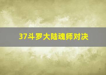 37斗罗大陆魂师对决