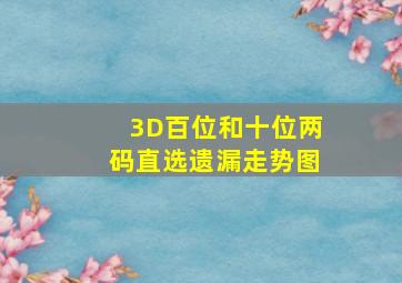 3D百位和十位两码直选遗漏走势图