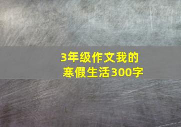 3年级作文我的寒假生活300字