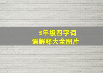 3年级四字词语解释大全图片