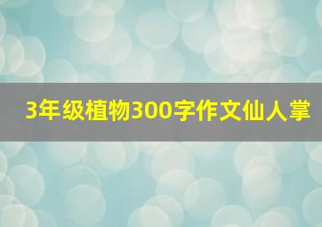 3年级植物300字作文仙人掌