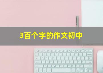 3百个字的作文初中