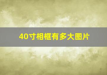 40寸相框有多大图片