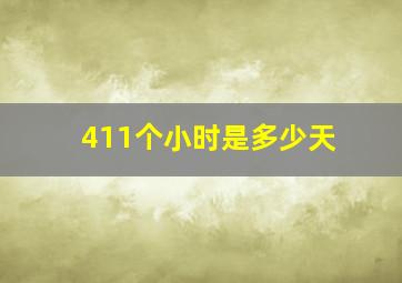 411个小时是多少天