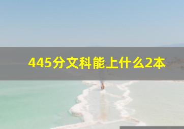 445分文科能上什么2本