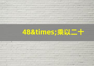 48×乘以二十