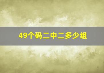 49个码二中二多少组