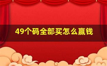 49个码全部买怎么赢钱