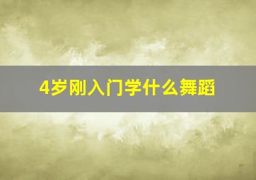 4岁刚入门学什么舞蹈