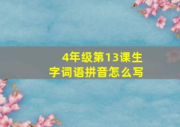 4年级第13课生字词语拼音怎么写