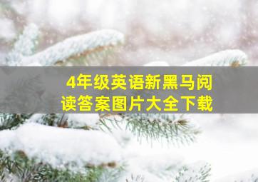 4年级英语新黑马阅读答案图片大全下载