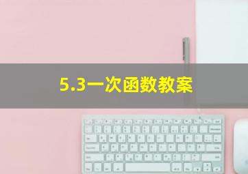 5.3一次函数教案