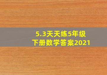 5.3天天练5年级下册数学答案2021