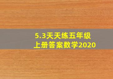 5.3天天练五年级上册答案数学2020