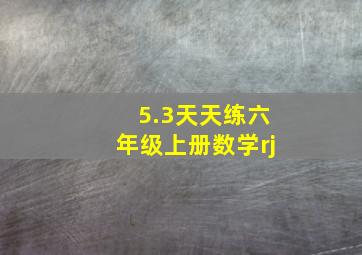 5.3天天练六年级上册数学rj