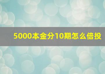 5000本金分10期怎么倍投