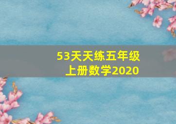 53天天练五年级上册数学2020