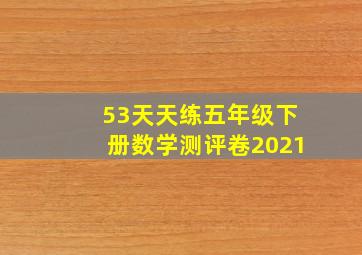 53天天练五年级下册数学测评卷2021