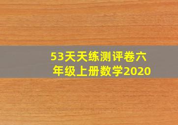 53天天练测评卷六年级上册数学2020