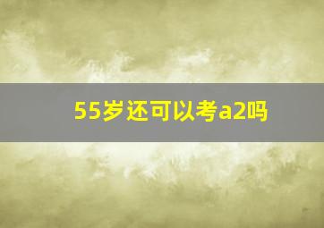 55岁还可以考a2吗