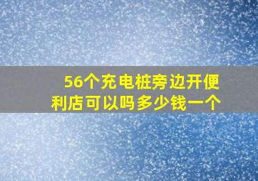 56个充电桩旁边开便利店可以吗多少钱一个