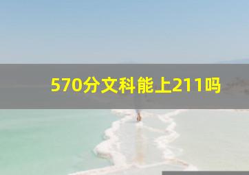 570分文科能上211吗