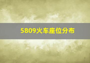 5809火车座位分布