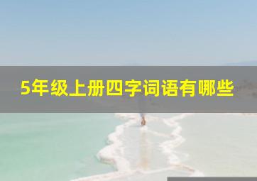 5年级上册四字词语有哪些