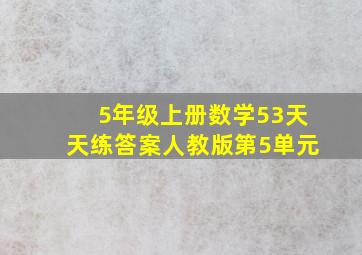 5年级上册数学53天天练答案人教版第5单元